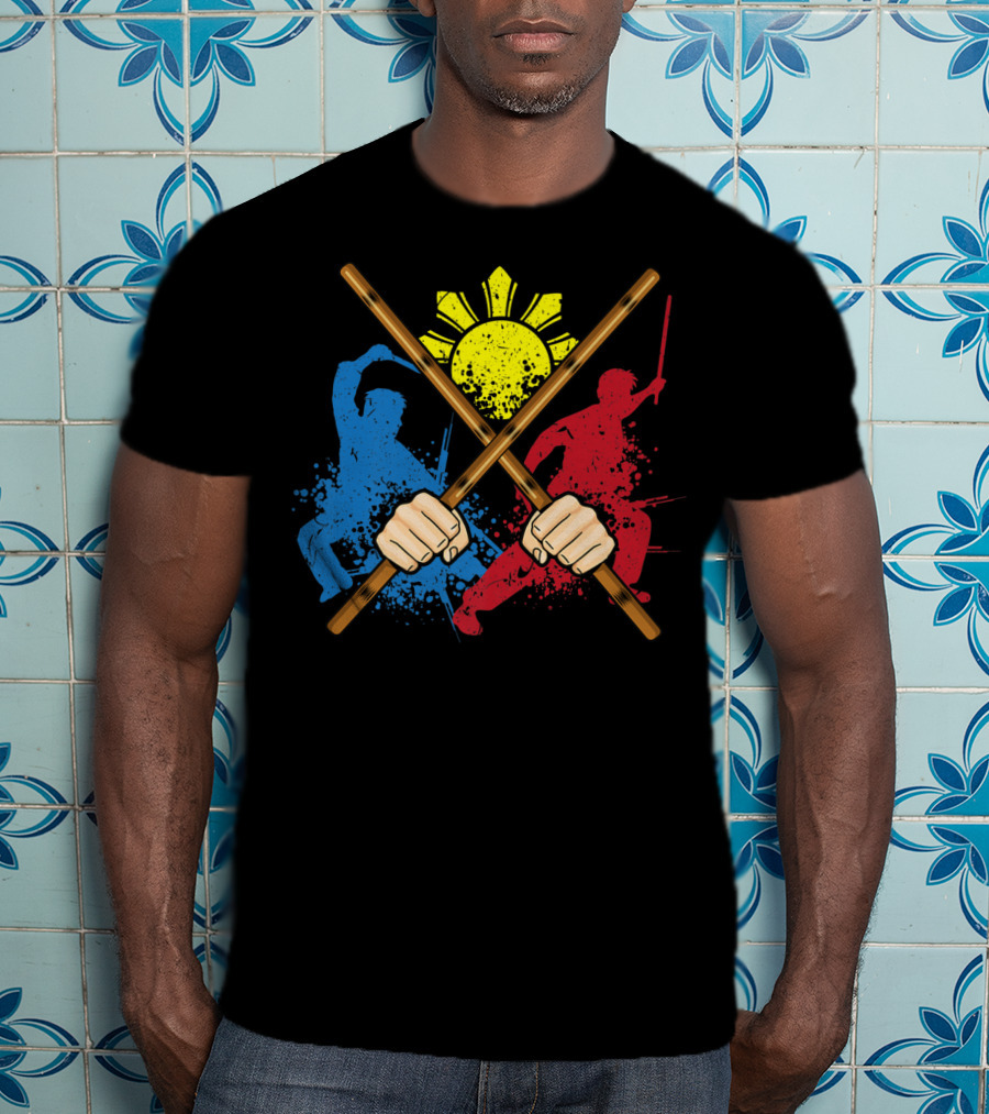 Eskrima Arni Kali Martial Arts Filipino Sun Symbol Warriors T-Shirt