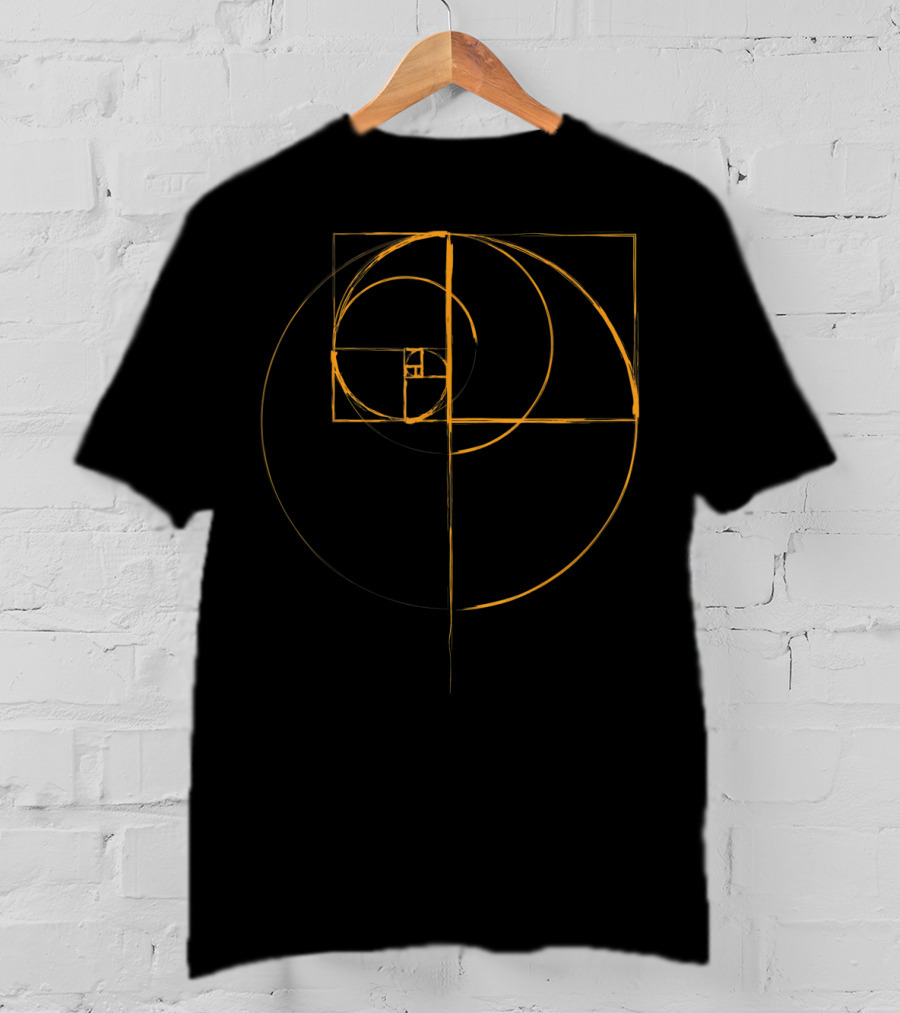 Golden Spiral Fibonacci Golden Ratio Circle T-Shirt