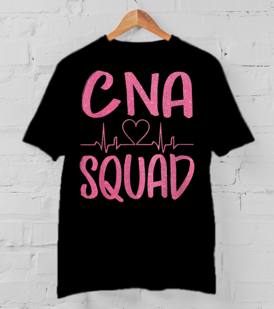 CNA Squad Heartbeat Love Certified Nursing Assistant T-Shirt