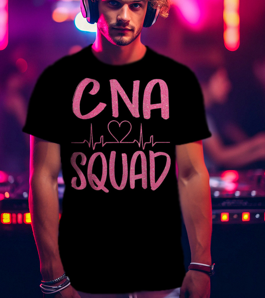 CNA Squad Heartbeat Love Certified Nursing Assistant T-Shirt