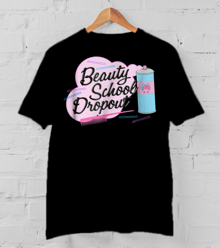Beauty School Dropout Grease Pink Ladies Can And Comb T-Shirt