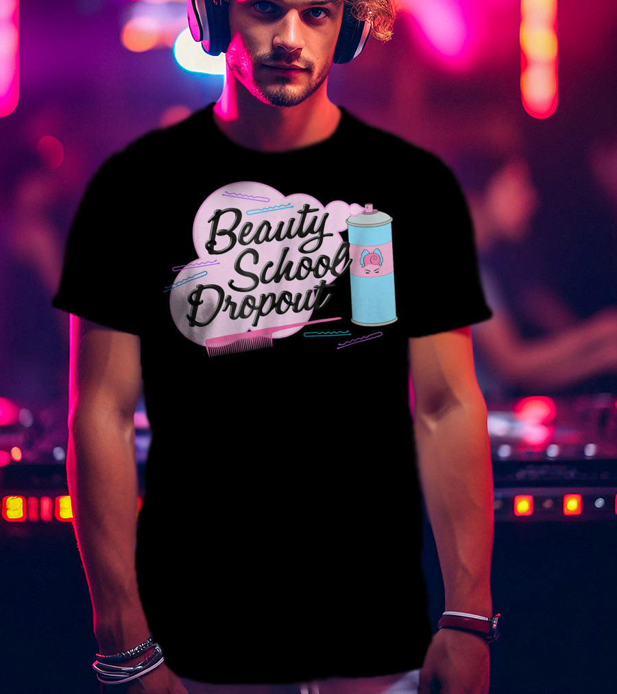 Beauty School Dropout Grease Pink Ladies Can And Comb T-Shirt