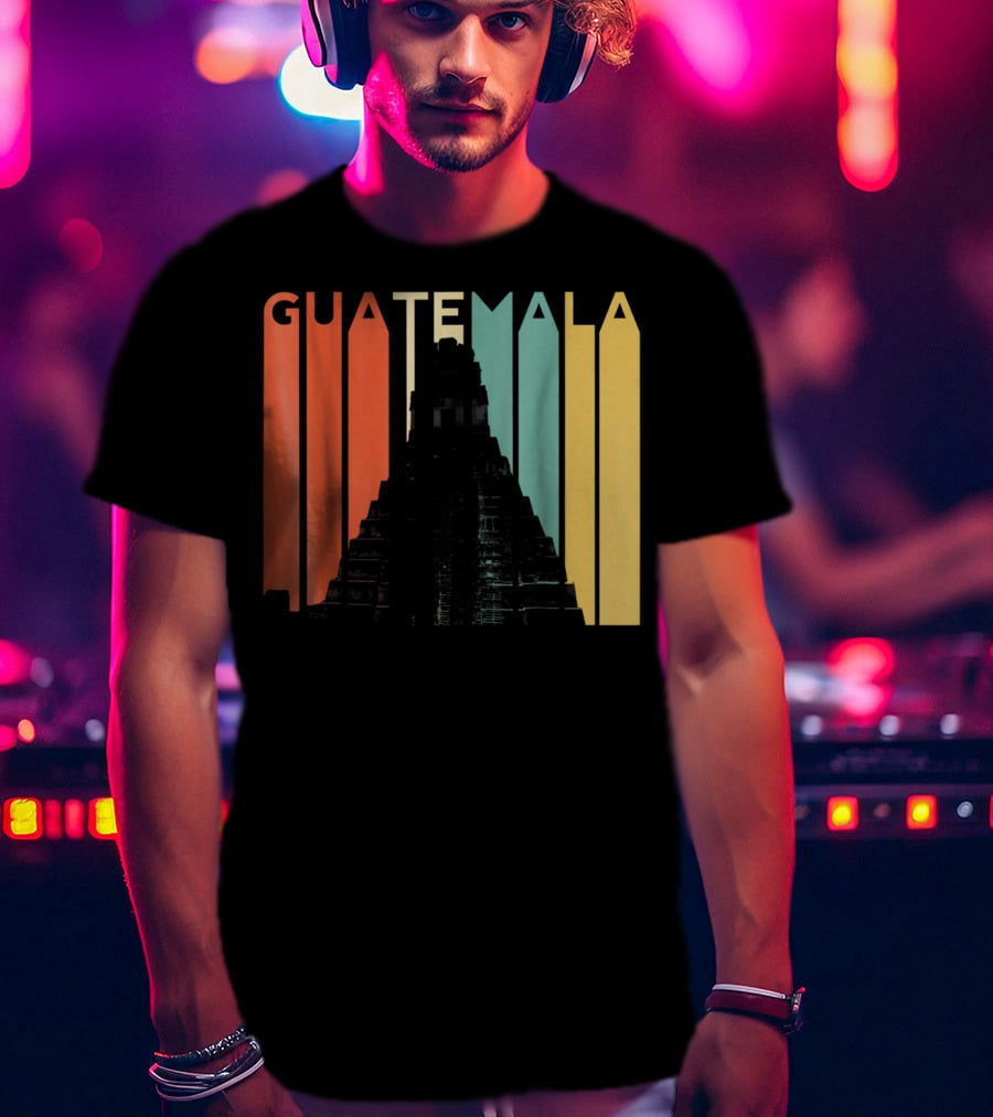 Guatemala Chapin Atitlan Tikal Maya Mayan Pyramid T-Shirt