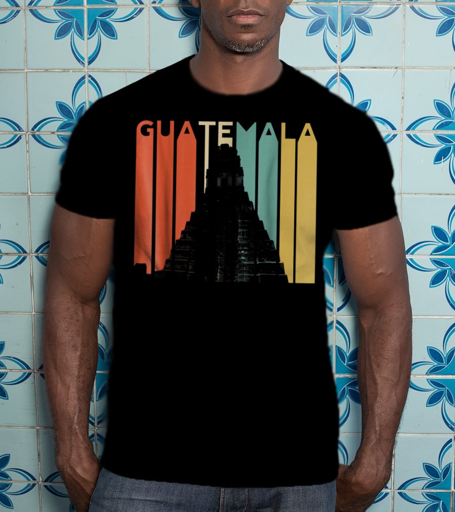 Guatemala Chapin Atitlan Tikal Maya Mayan Pyramid T-Shirt