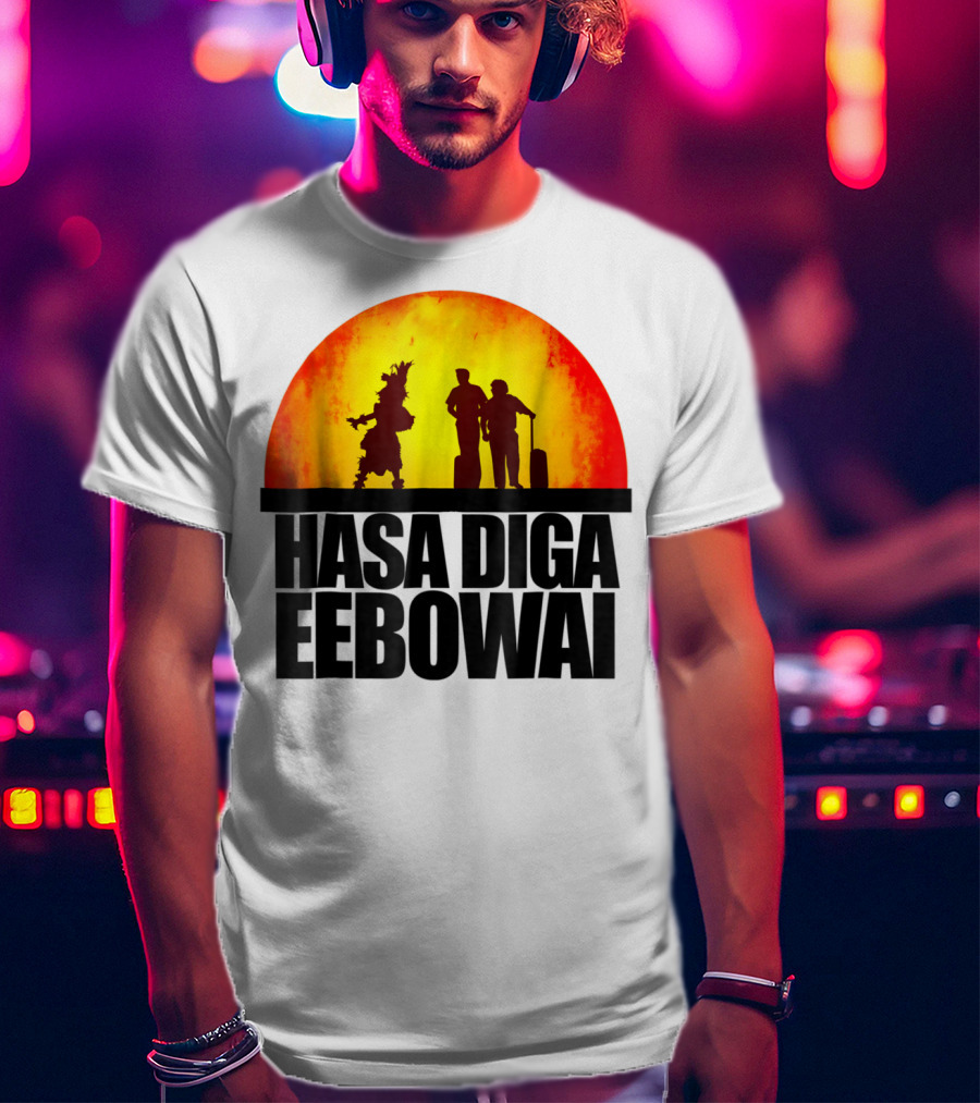 Hasa Diga Eebowai Cultural Travel Silhouette Sunset Scene T-Shirt