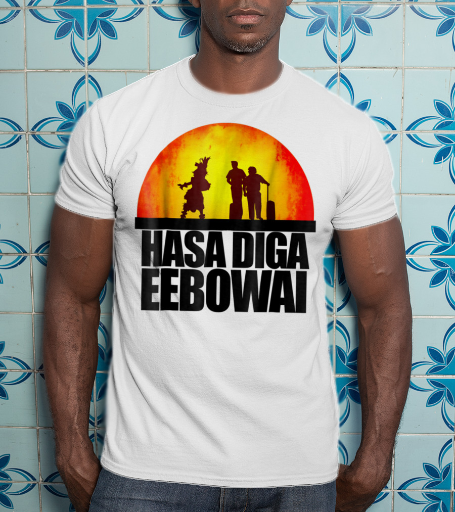 Hasa Diga Eebowai Cultural Travel Silhouette Sunset Scene T-Shirt