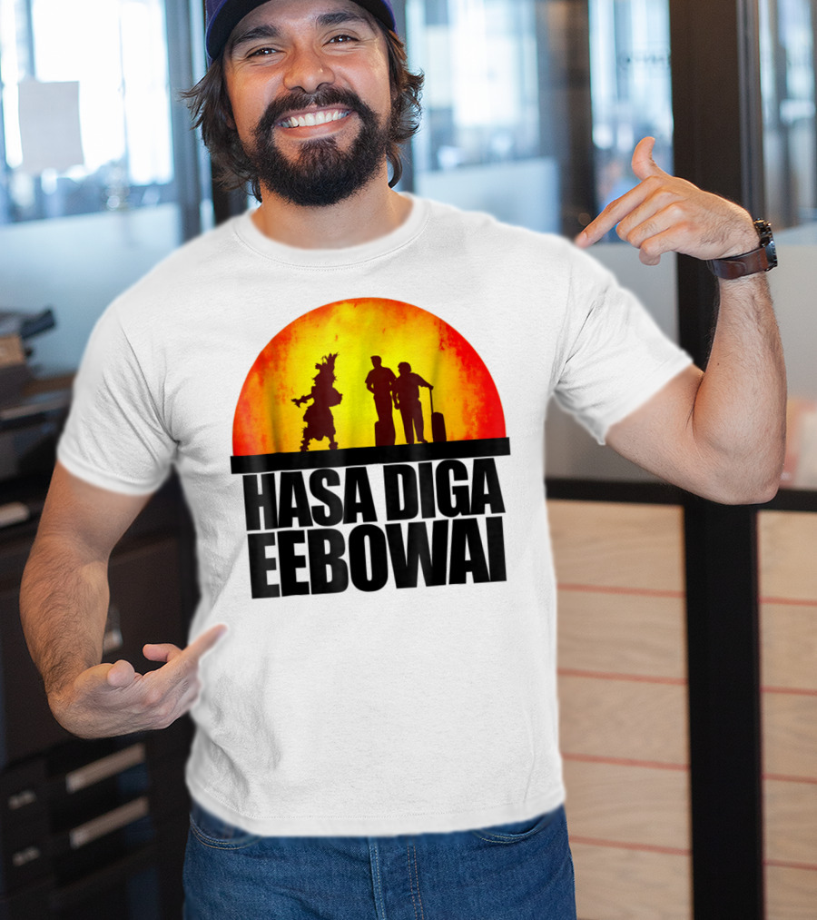 Hasa Diga Eebowai Cultural Travel Silhouette Sunset Scene T-Shirt