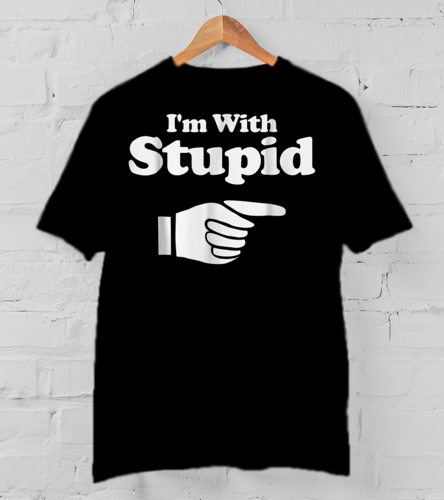 I'm With Stupid Manatee For Men Kids And Women T-Shirt