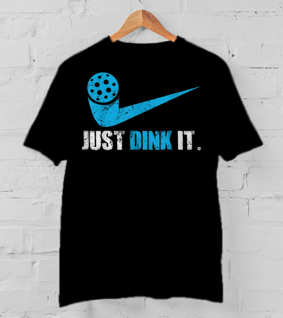 Just Dink It Pickleball Fan Iconic Swoosh T-Shirt