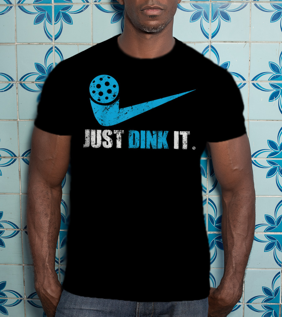 Just Dink It Pickleball Fan Iconic Swoosh T-Shirt