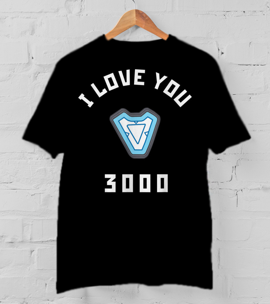 Marvel Avengers Endgame Iron Man Arc Reactor I Love You 3000 T-Shirt