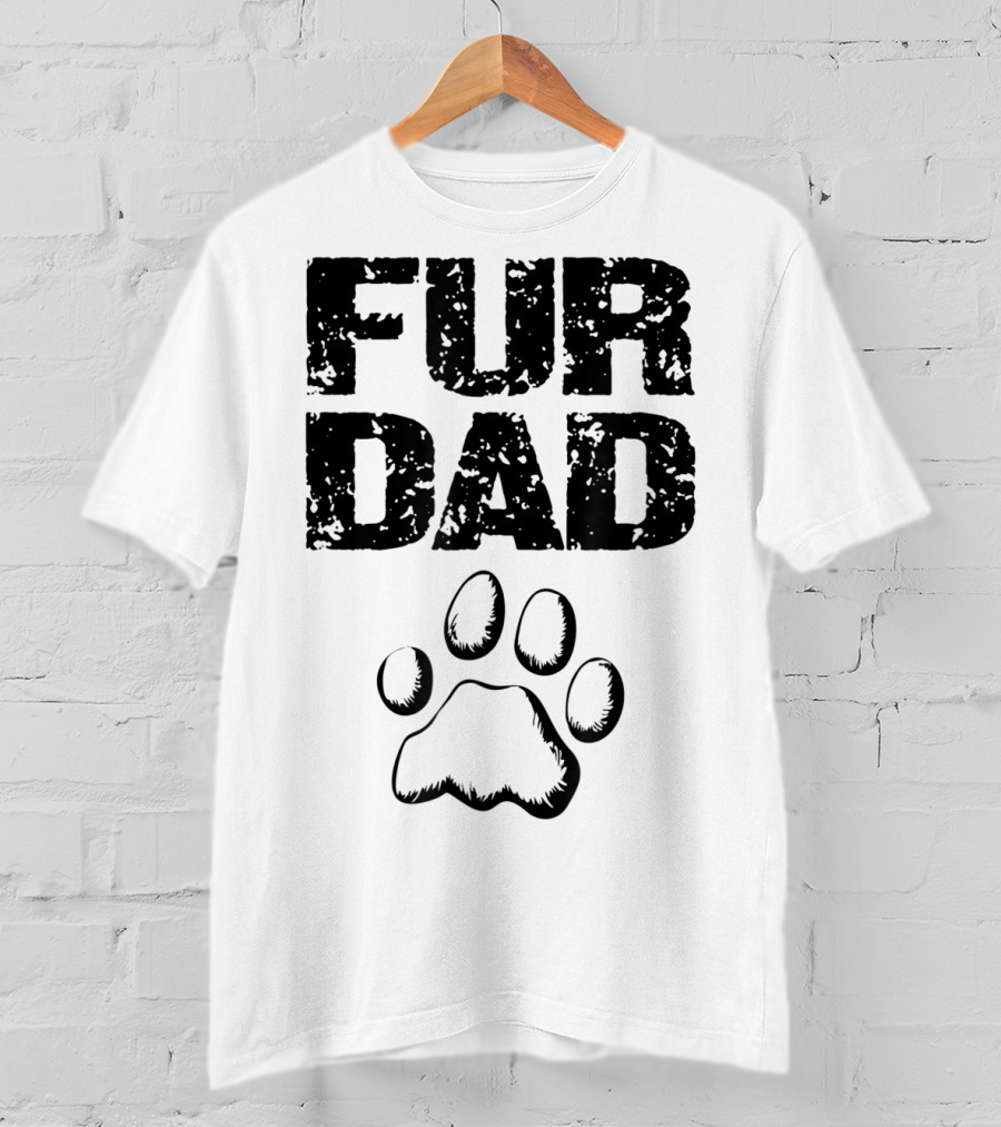 Mens Doggy Loving Fur Dad Paw T-Shirt