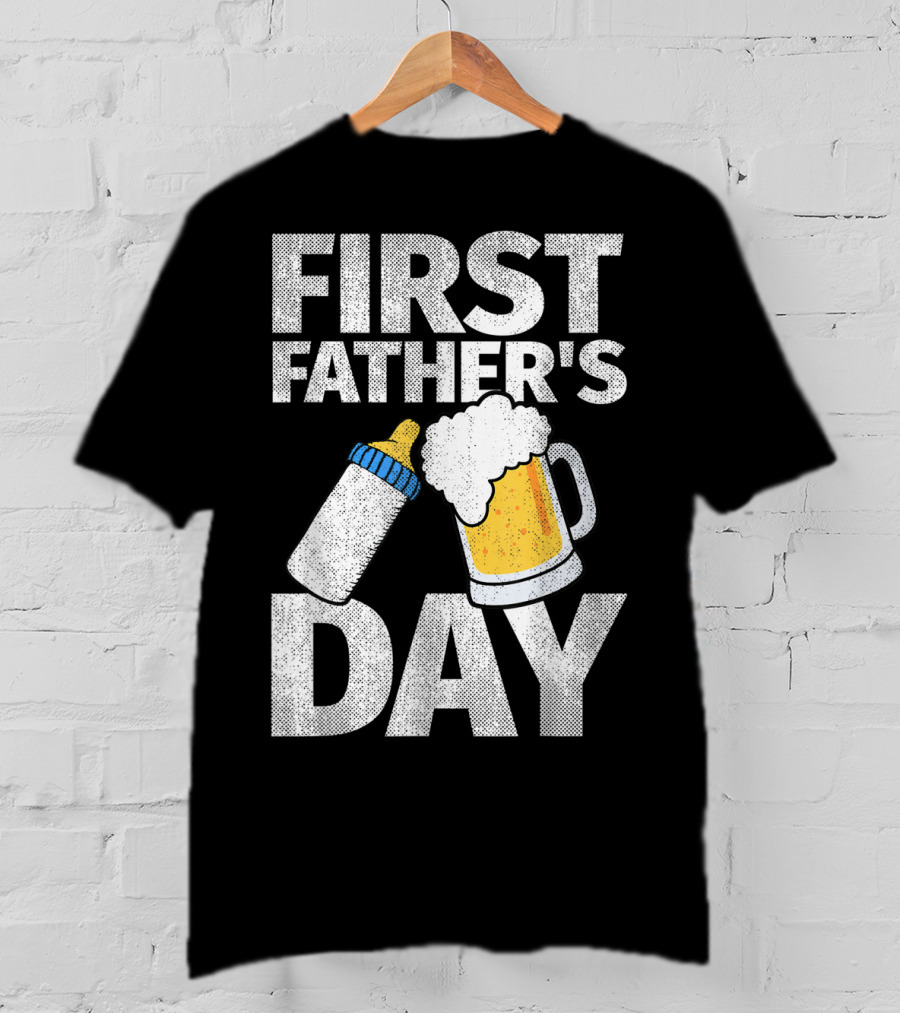 First Father's Day Beer Baby Bo T-Shirt