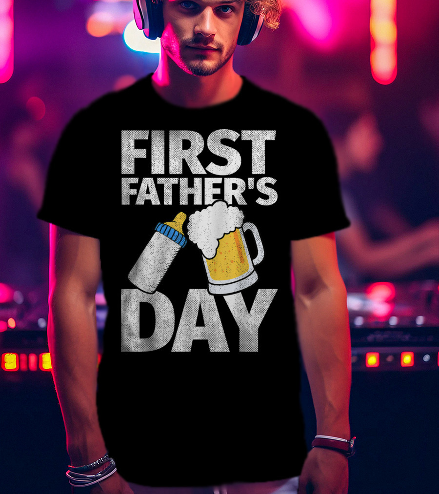 First Father's Day Beer Baby Bo T-Shirt