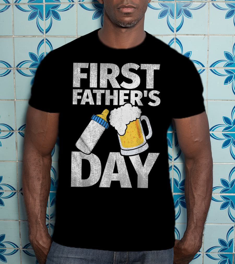 First Father's Day Beer Baby Bo T-Shirt