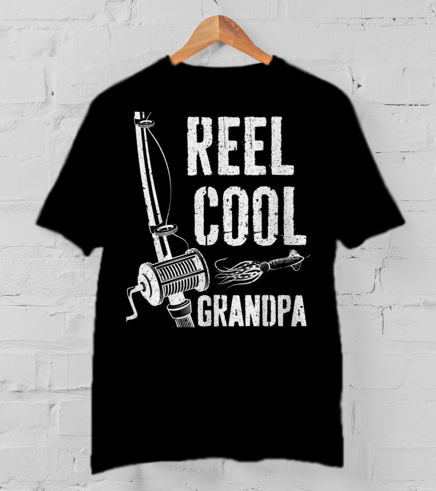 Mens Reel Cool Grandpa Fishing T-Shirt