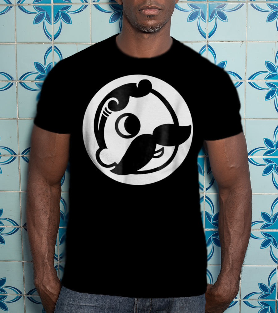Natty Boh Mascot Icon Mustache Circle T-Shirt