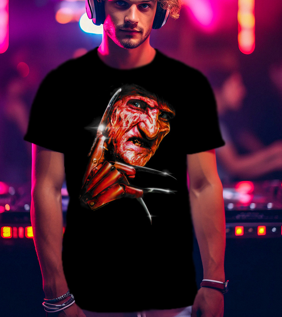 Nightmare On Elm Street Freddy Krueger Claw Face T-Shirt