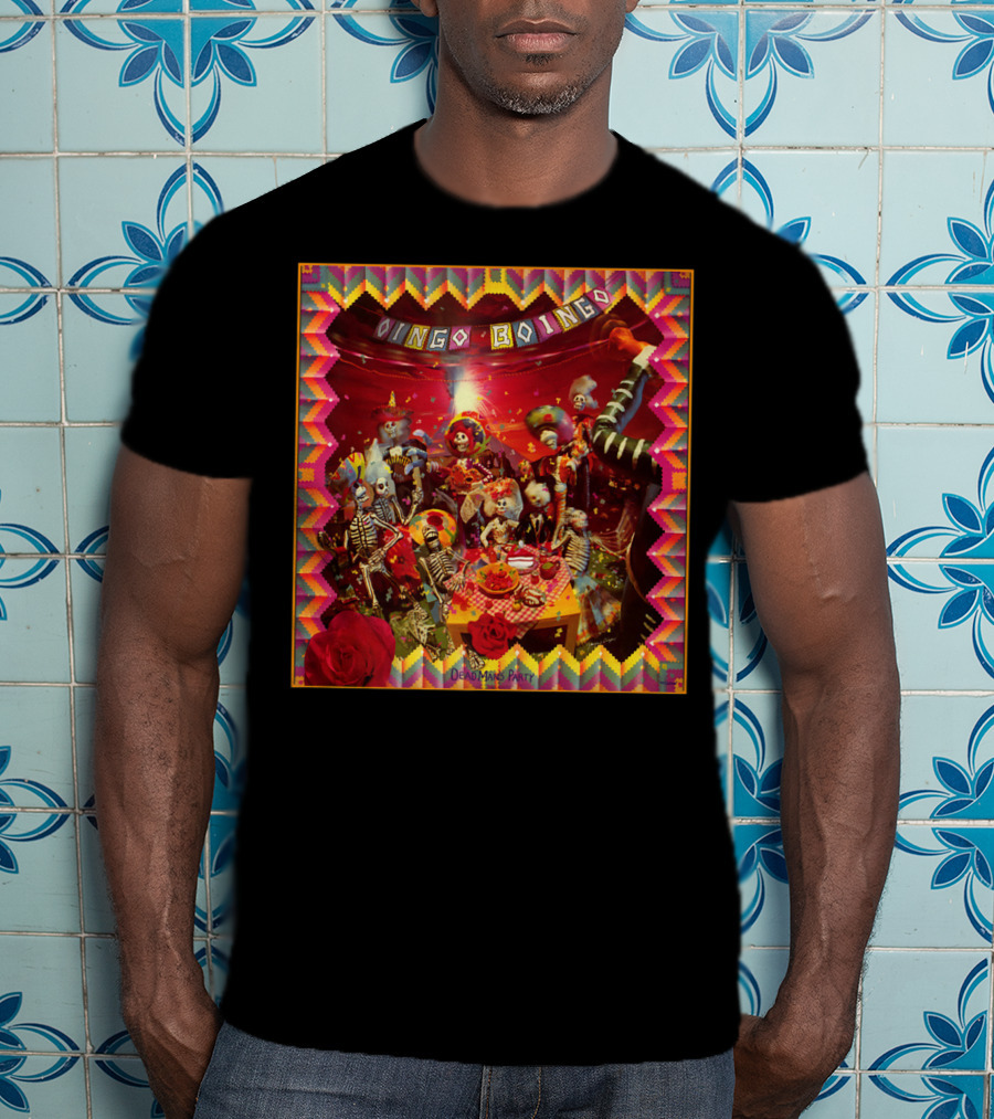 Oingo Boingo Dead Man's Party Skeleton Festival Bühne T-Shirt