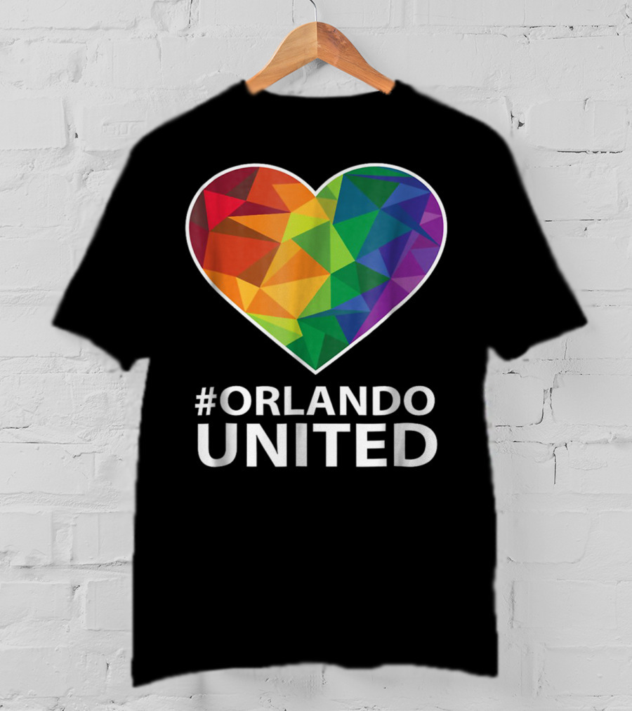 Orlando United Be Strong Multicolored Heart T-Shirt
