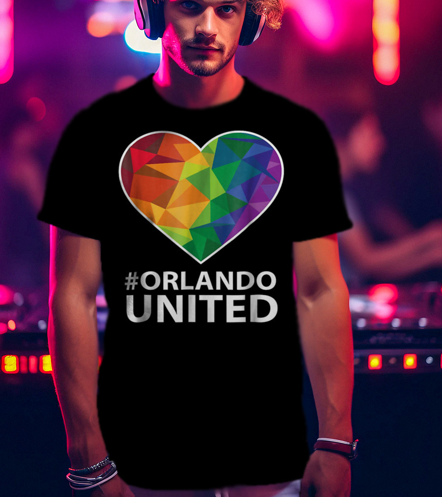 Orlando United Be Strong Multicolored Heart T-Shirt