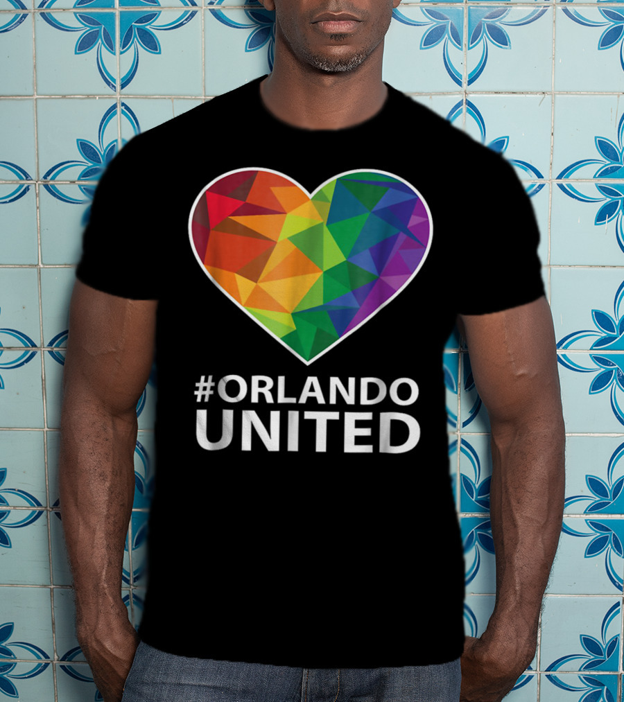 Orlando United Be Strong Multicolored Heart T-Shirt
