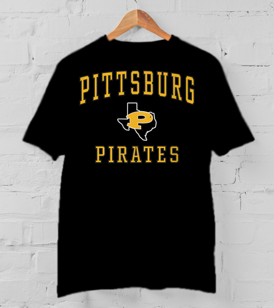 Pittsburg Pirates Texas State Emblem High School Spirit T-Shirt