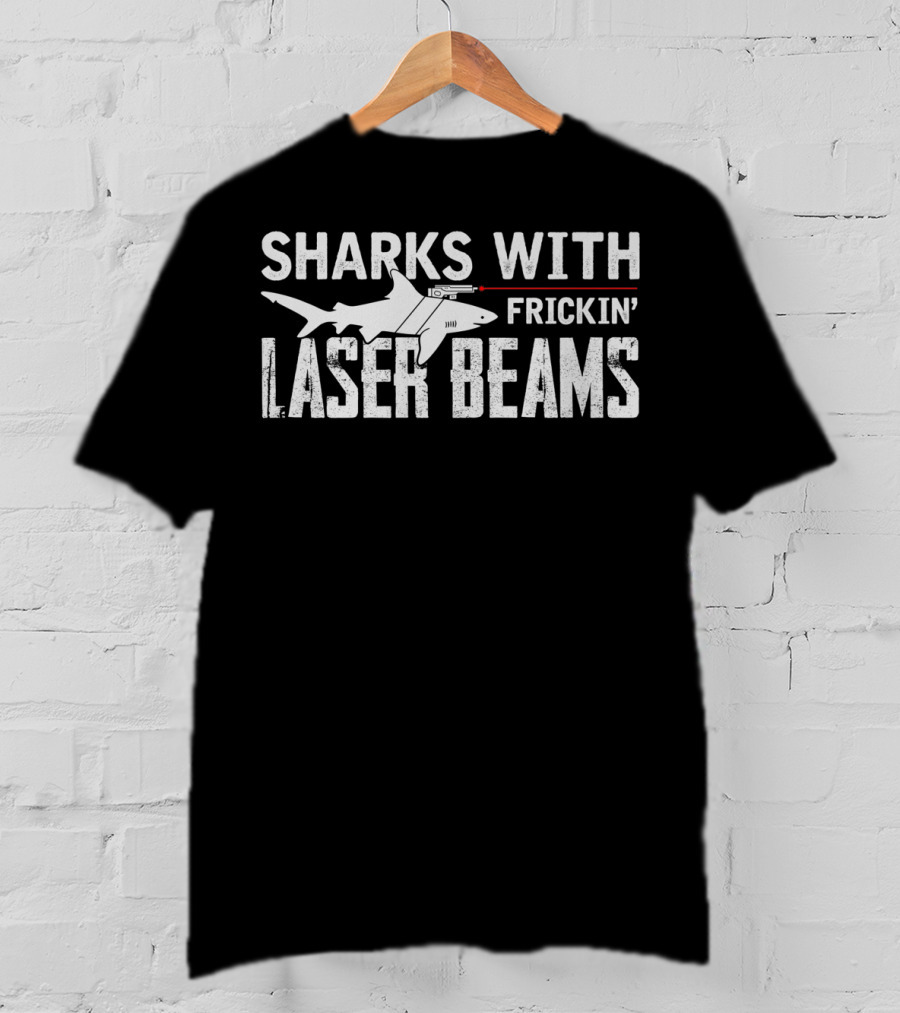 Sharks With Frickin Laser Beams Funny Austin Powers T-Shirt