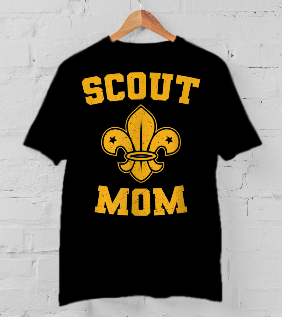 Scout Mom Scout Scouting Member Supporter Fleur-de-Lis T-Shirt