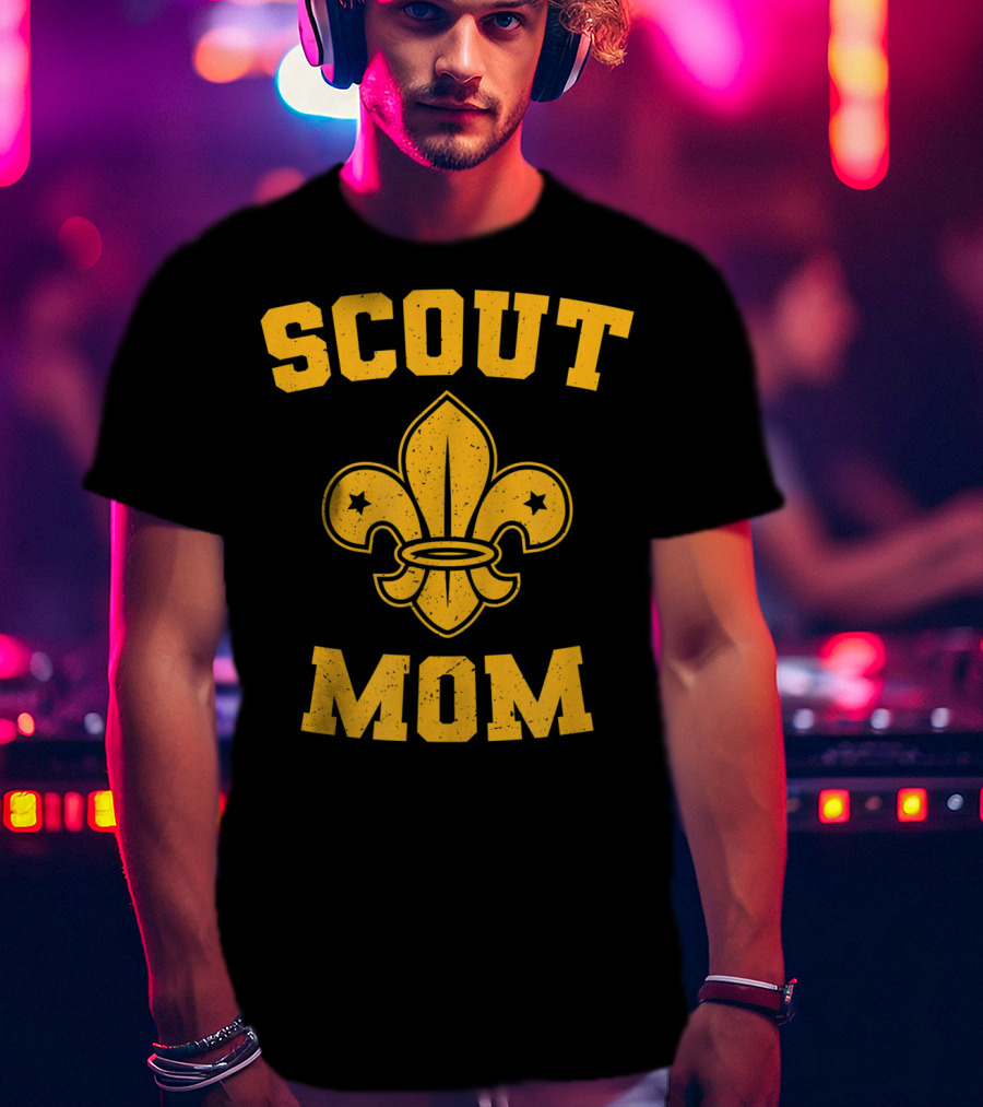 Scout Mom Scout Scouting Member Supporter Fleur-de-Lis T-Shirt