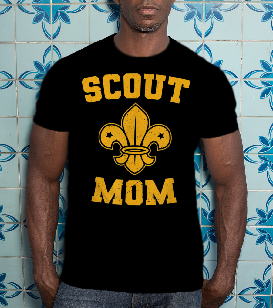 Scout Mom Scout Scouting Member Supporter Fleur-de-Lis T-Shirt