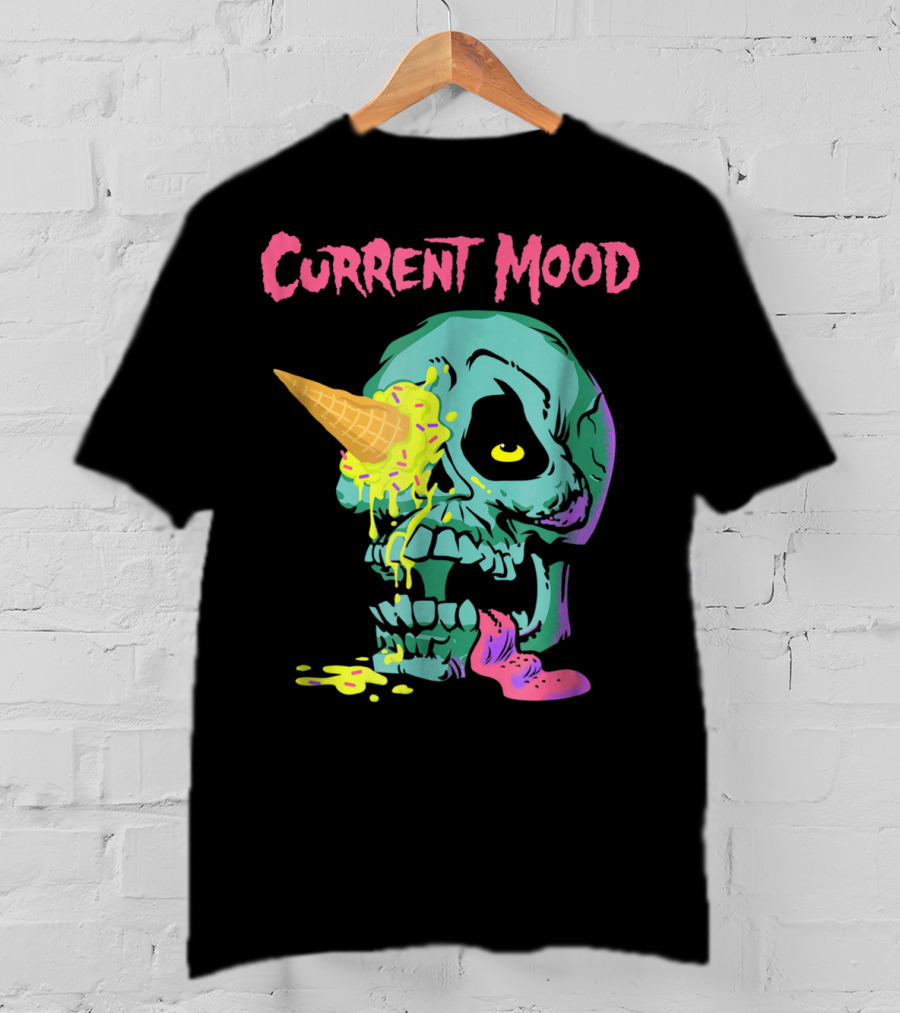 Current Mood Ice Cream Skull T-Shirt