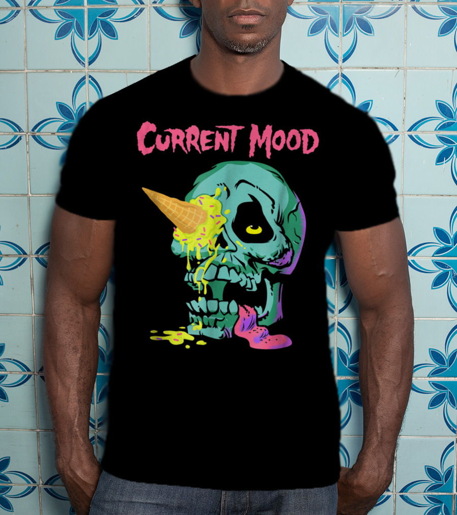 Current Mood Ice Cream Skull T-Shirt