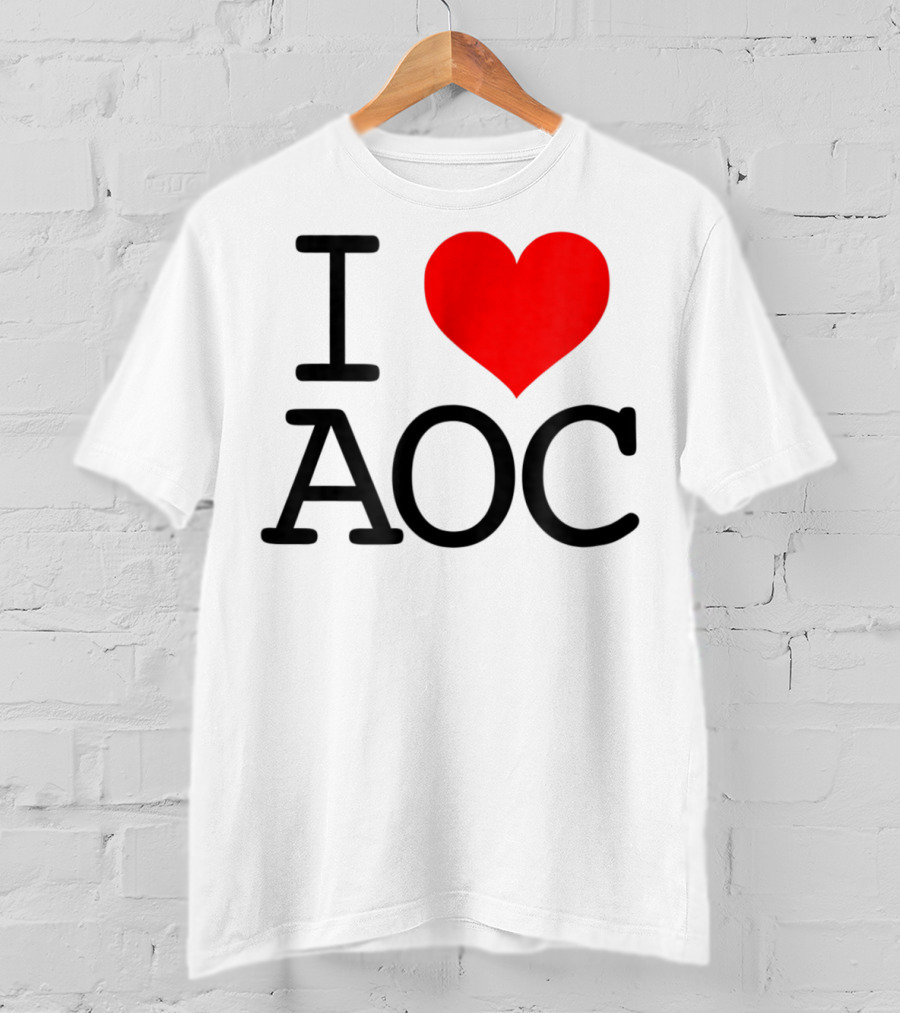 I Heart AOC Alexandria Ocasio Cortez Fan Love T-Shirt
