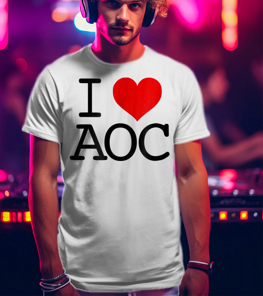 I Heart AOC Alexandria Ocasio Cortez Fan Love T-Shirt