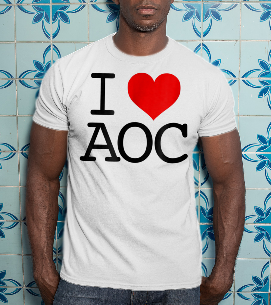 I Heart AOC Alexandria Ocasio Cortez Fan Love T-Shirt