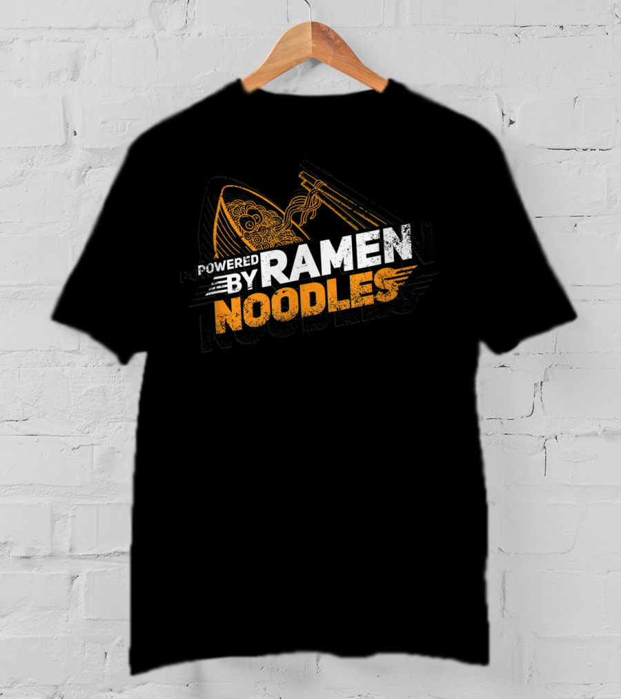 Powered By Ramen Noodles Japanese Kawaii T-Shirt