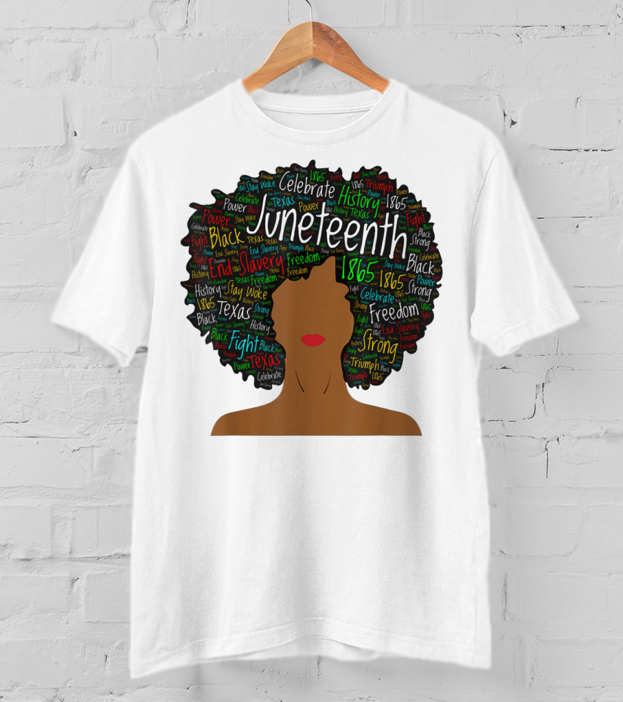 Juneteenth Colorful Afro End Slavery Freedom 1865 Celebrate History T-Shirt