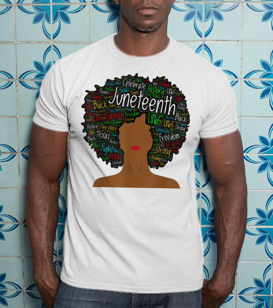 Juneteenth Colorful Afro End Slavery Freedom 1865 Celebrate History T-Shirt
