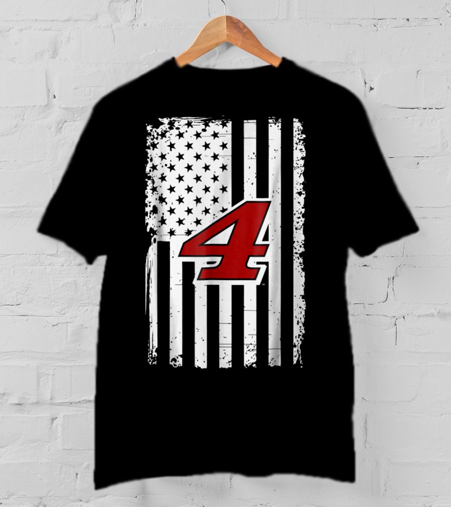 Kevin Harvick Number 4 American Flag T-Shirt