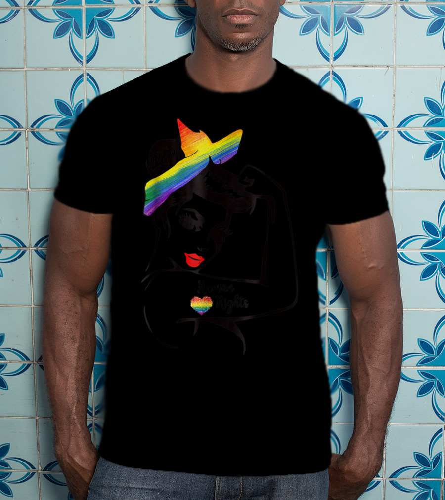 Lady Human Rights Rainbow Pride Iconic Empowerment T-Shirt