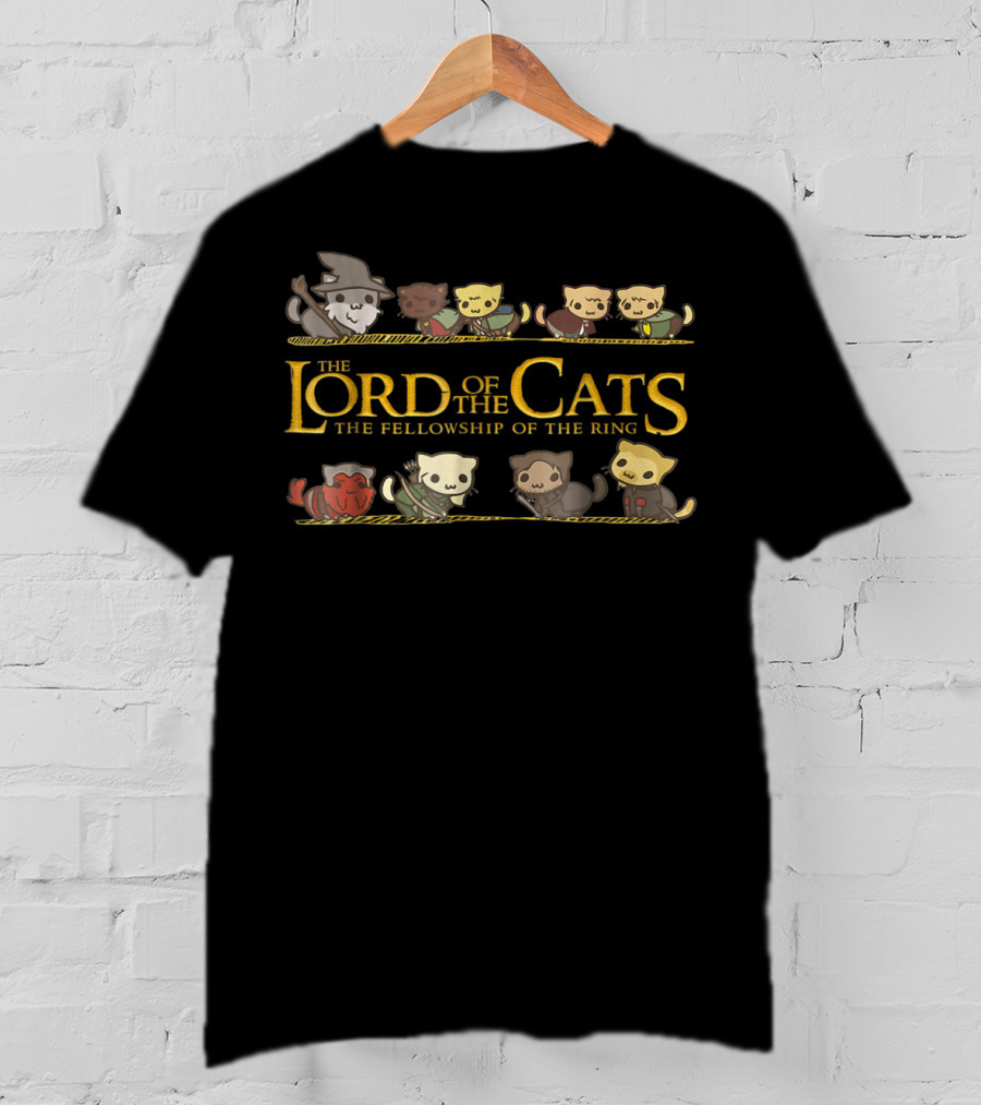 The Lord Of The Cats The Fellowship Of The Ring Cat Rings Lover T-Shirt