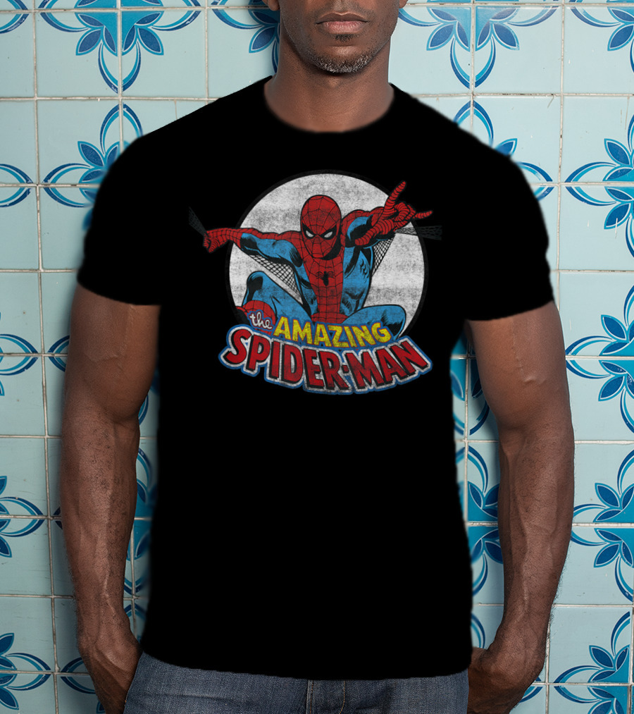 Marvel The Amazing Spider Man Vintage Circle T-Shirt