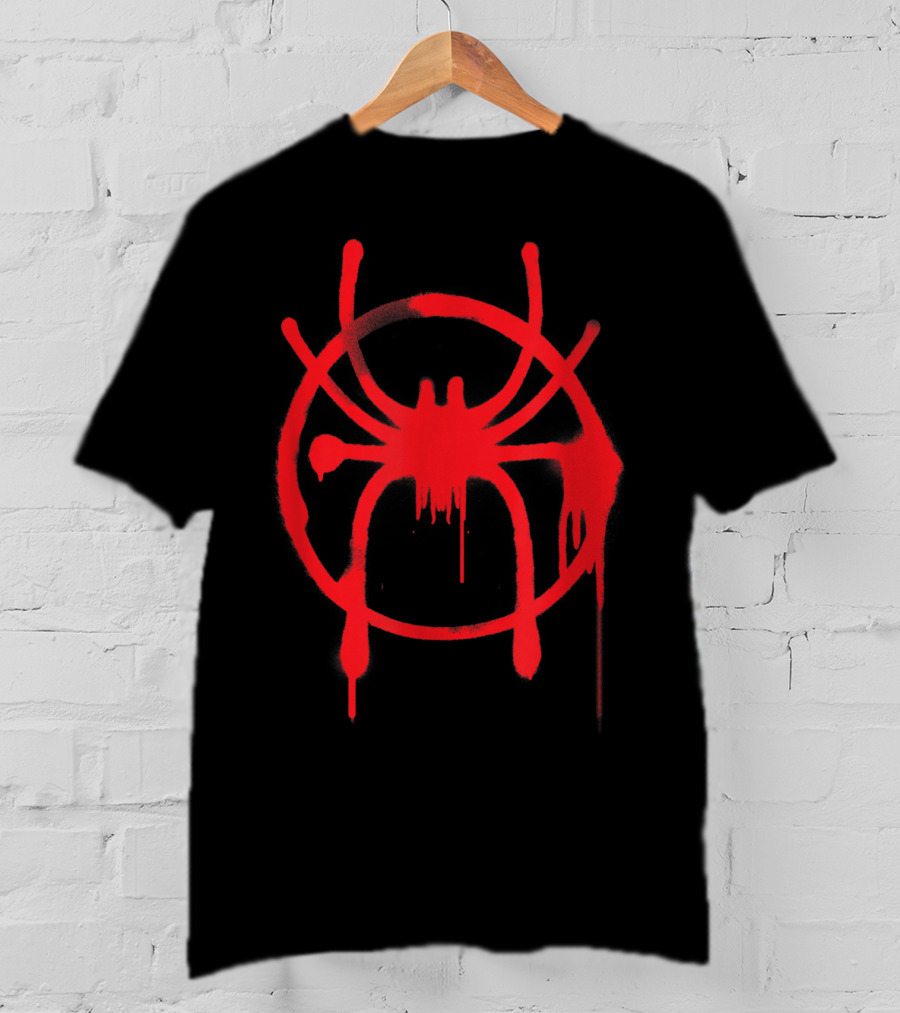 Spider Man Into The Spider Verse Red Symbol Marvel T-Shirt
