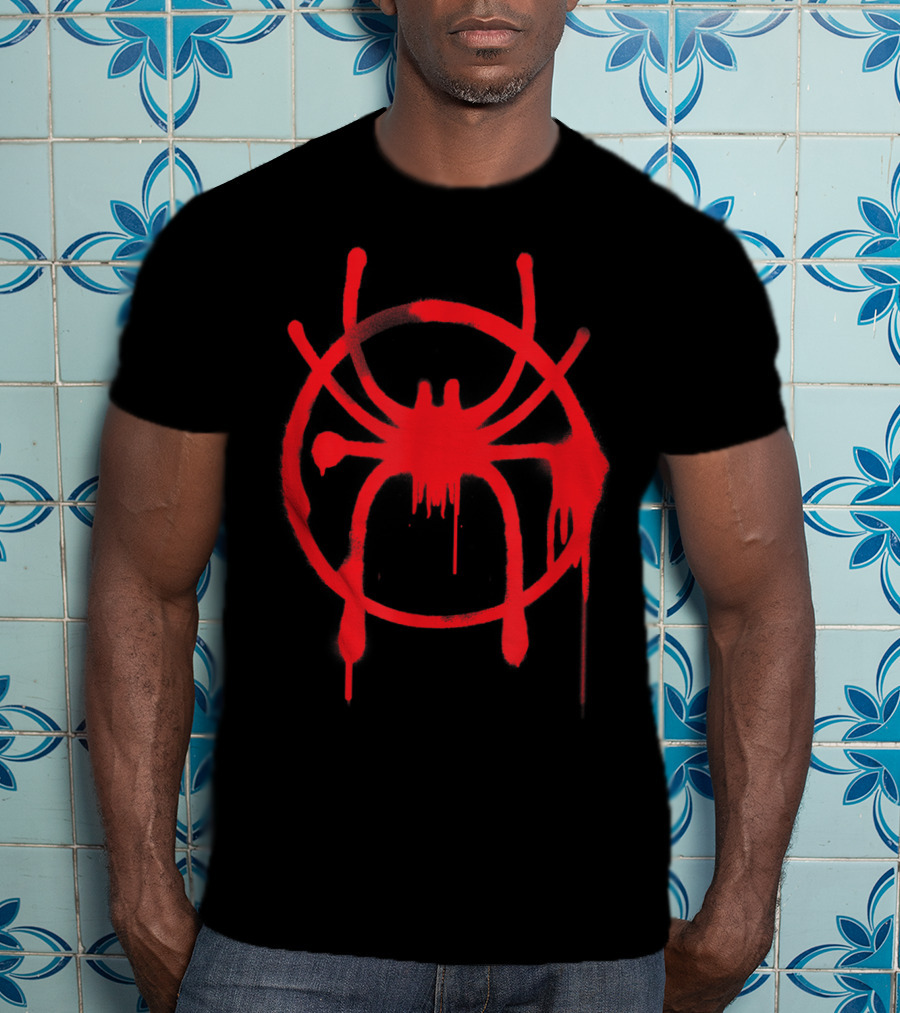 Spider Man Into The Spider Verse Red Symbol Marvel T-Shirt