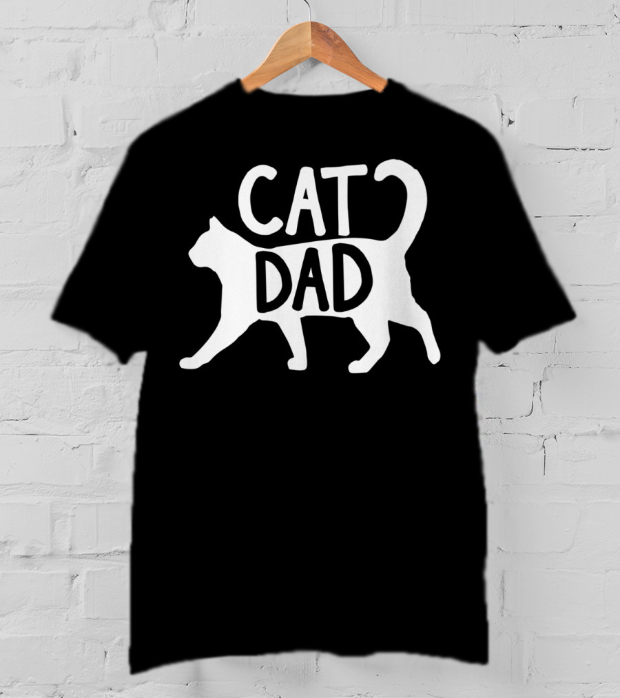 Mens Funny Cat Dad Fathers Day Best Cat Dad T-Shirt