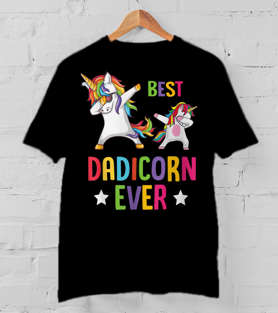 Best Dadicorn Ever Dabbing Unicorn Dad Father T-Shirt