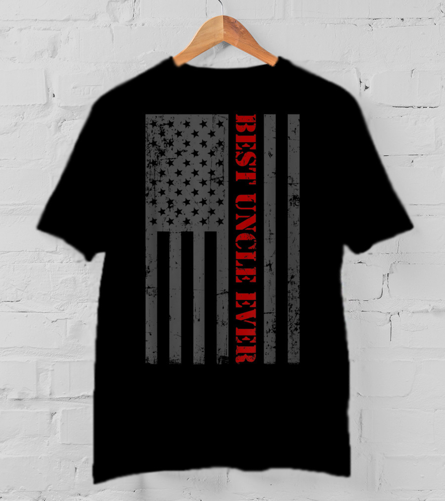 Best Uncle Ever American Flag T-Shirt