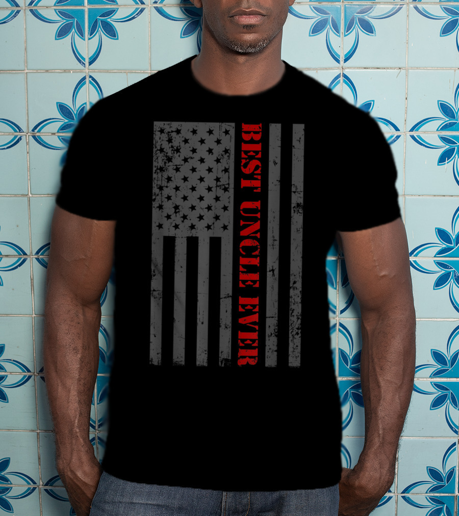 Best Uncle Ever American Flag T-Shirt