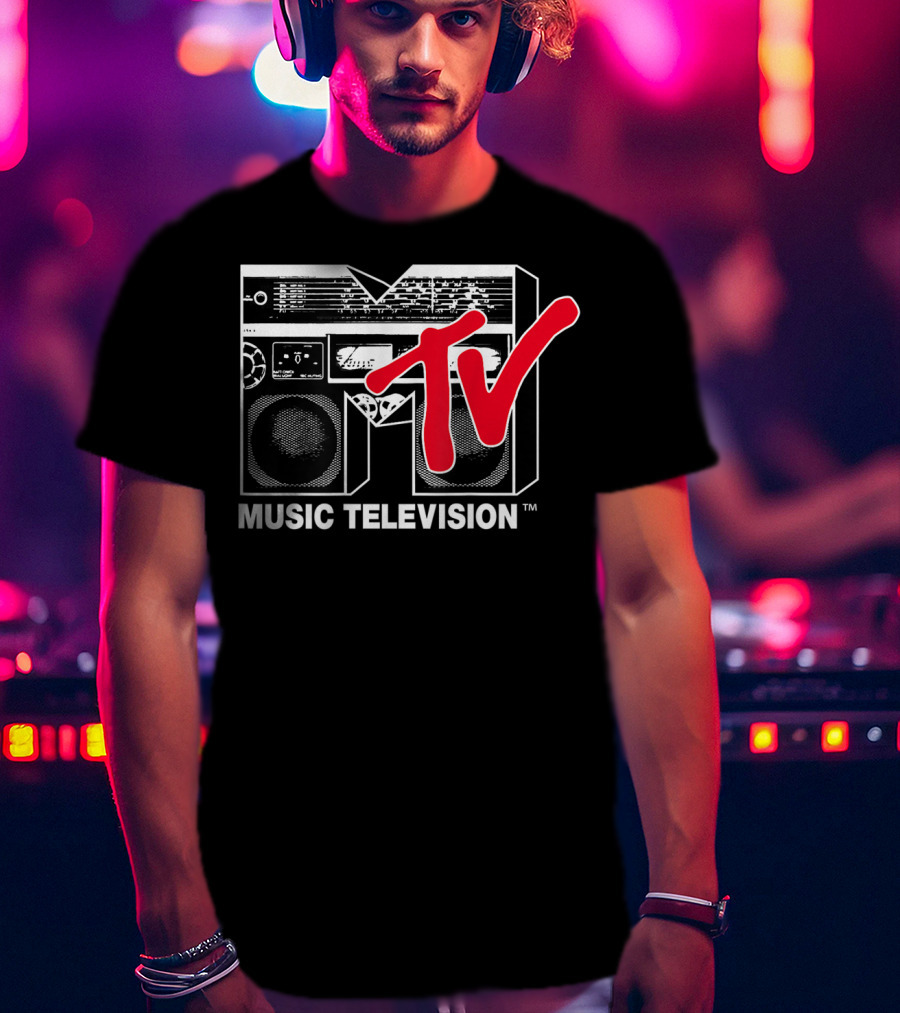 MTV Music Television Red Boombox T-Shirt